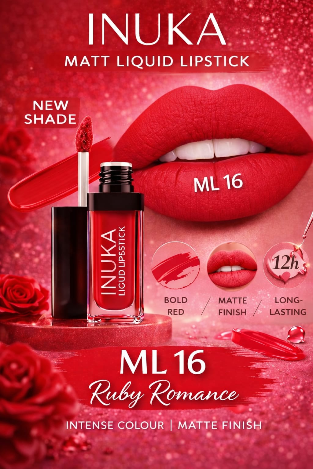 Inuka Liquid Lipstick Ruby Romance ML16